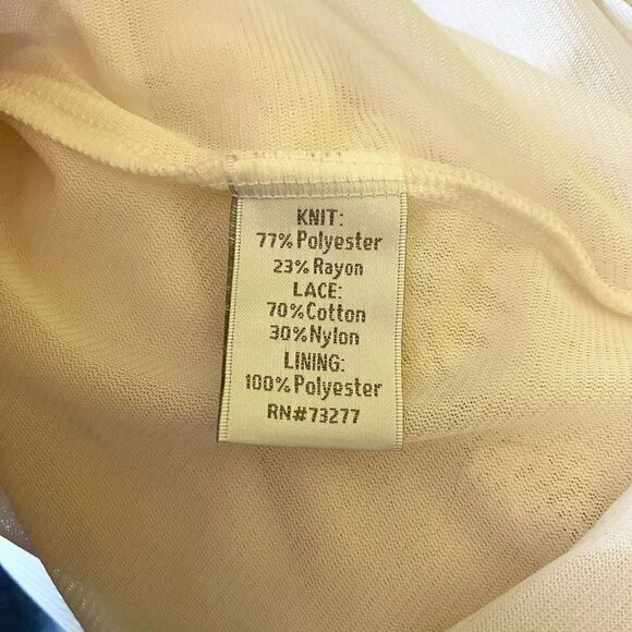 LC Lauren Conrad Lace Layered Babydoll Top Short Sleeve Cream Delicate Size S - Picture 7 of 8